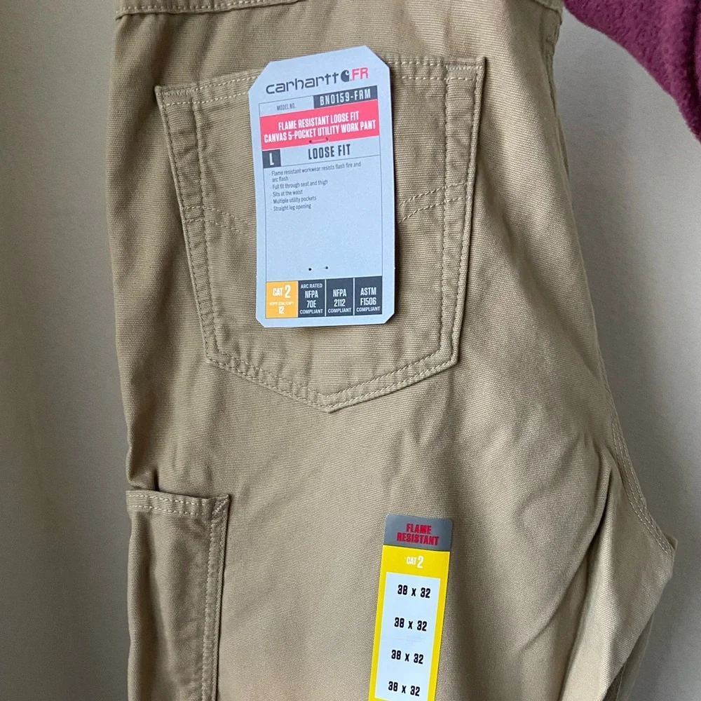 Carhartt Flame-Resistant Loose-Fit Midweight Canvas Pants, new